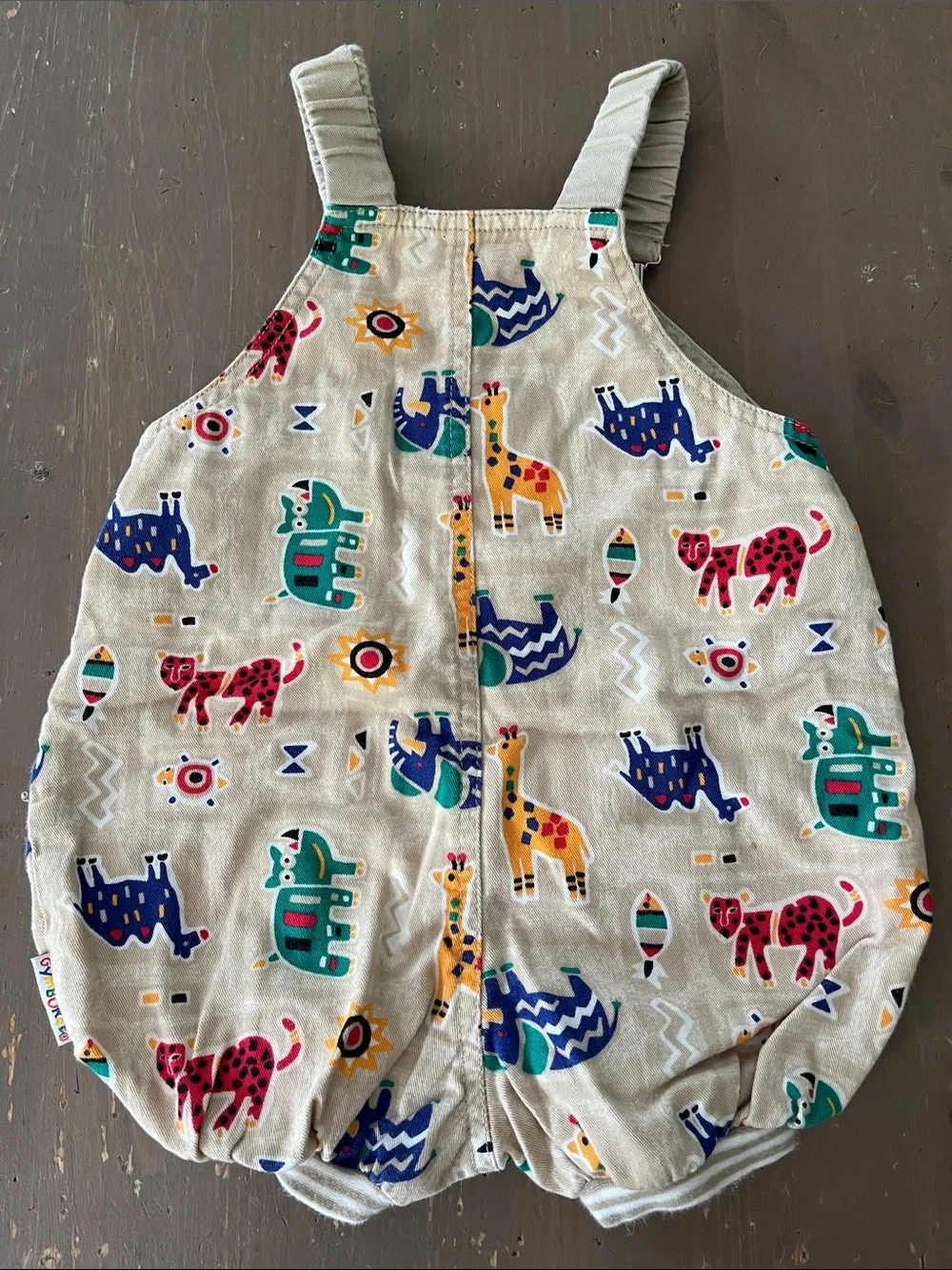 Vintage Gymboree Safari Animal Print Shortalls